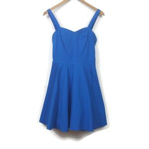 ASOS Dress Royal Blue Open Strap Back Skater 4